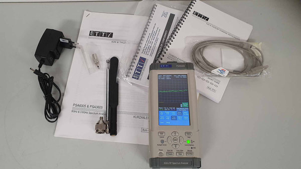 AimTTI PSA 6005 HF Spectrum Analyzer 10 bis 6.000 MHz, 6 GHz mit Demodulation !